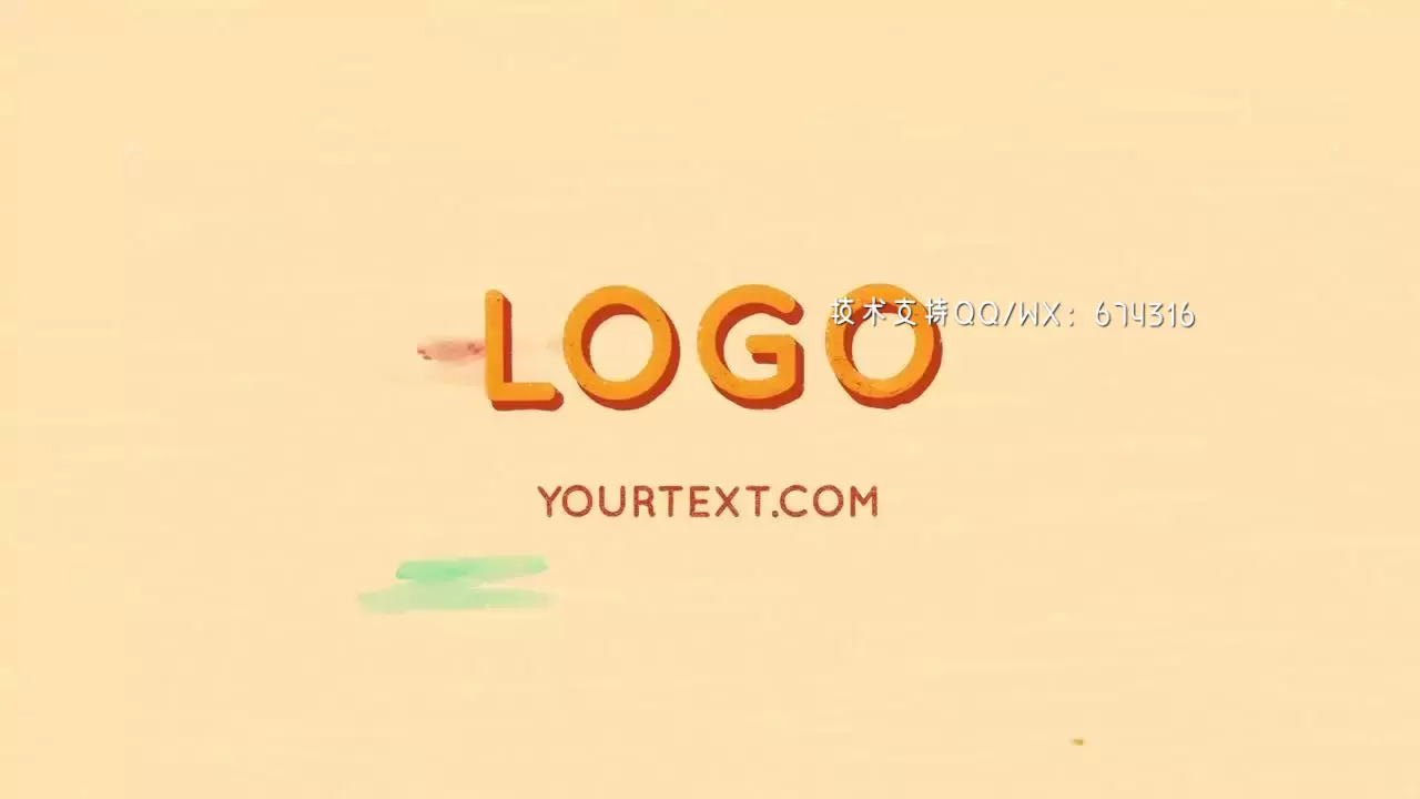 酷炫卡通LOGO标志显示AE模板视频下载(含音频)