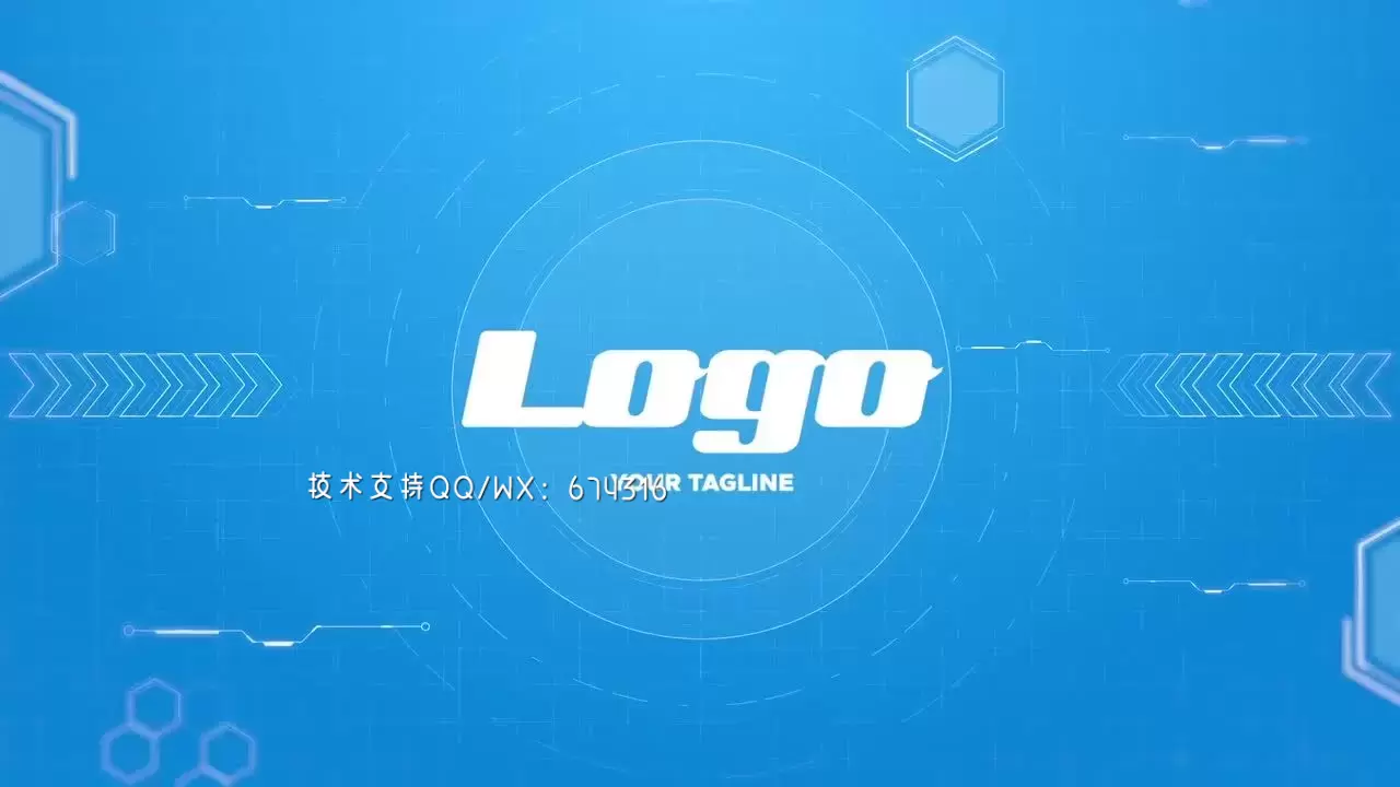 优雅时尚创意的数字LOGO标志显示AE模板视频下载(含音频)插图