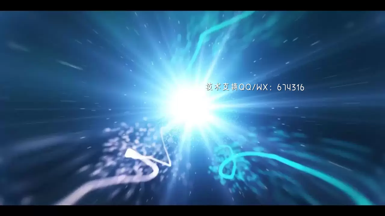 空间粒子效果电影标志AE模板视频下载(含音频)