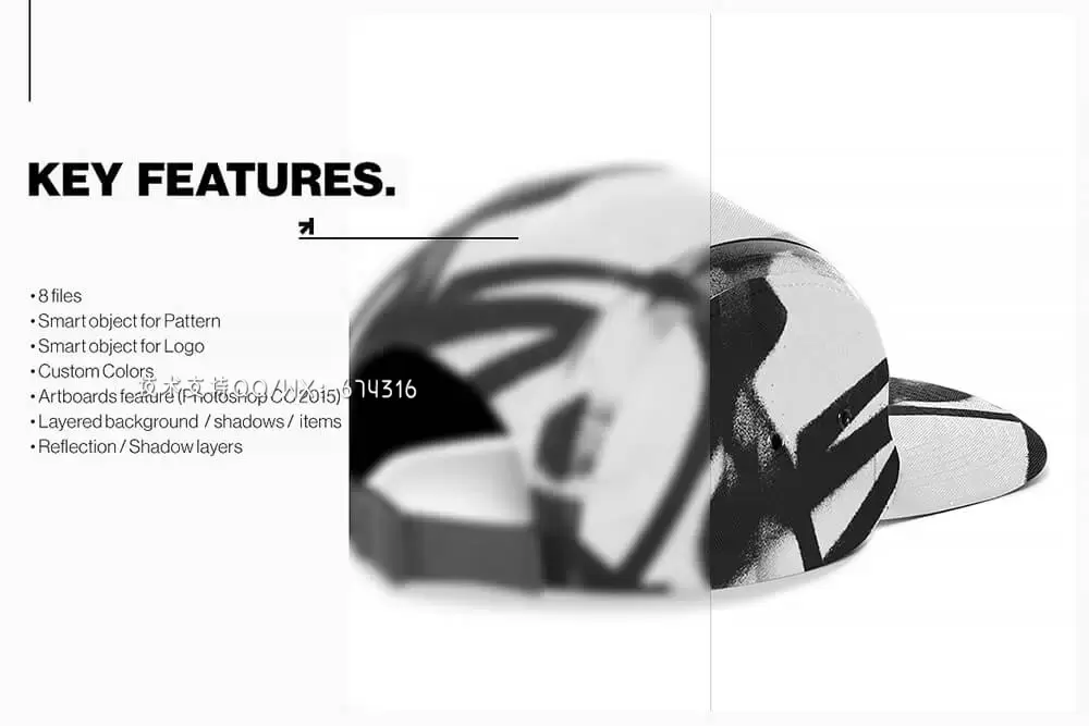 棒球帽外观品牌设计样机 (psd)免费下载插图1