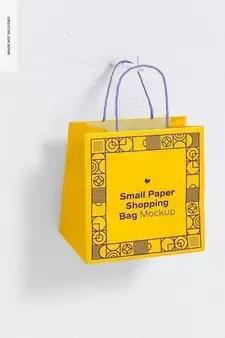 悬挂纸购物袋外观设计样机 [psd]免费下载插图