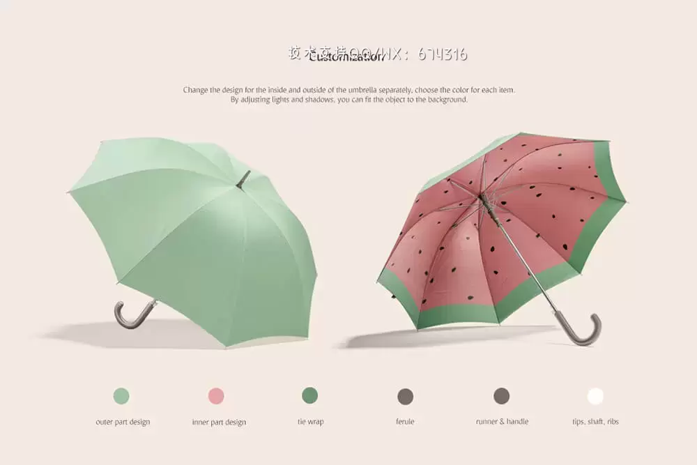 雨伞图案设计样机包 (psd)免费下载插图8