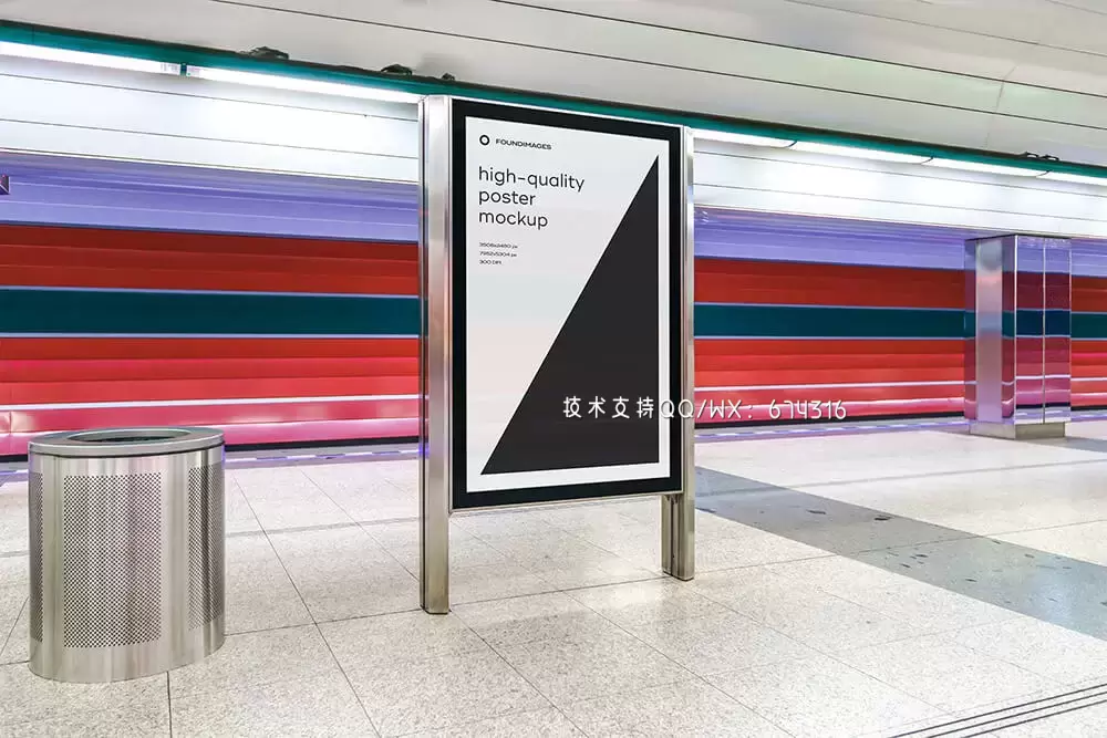 地铁广告海报样机套装[2.3GB,PSD]免费下载插图53