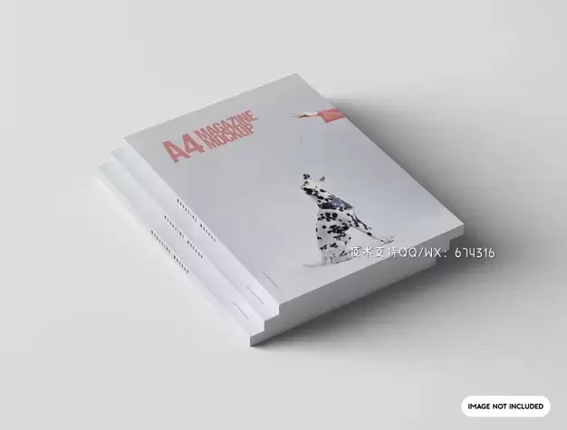 阶梯堆叠A4杂志封面效果图样机 [psd]免费下载