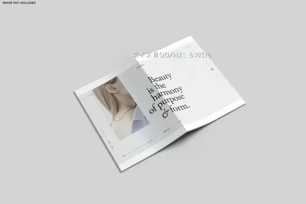 小册子目录封面设计样机模板 [psd]免费下载插图