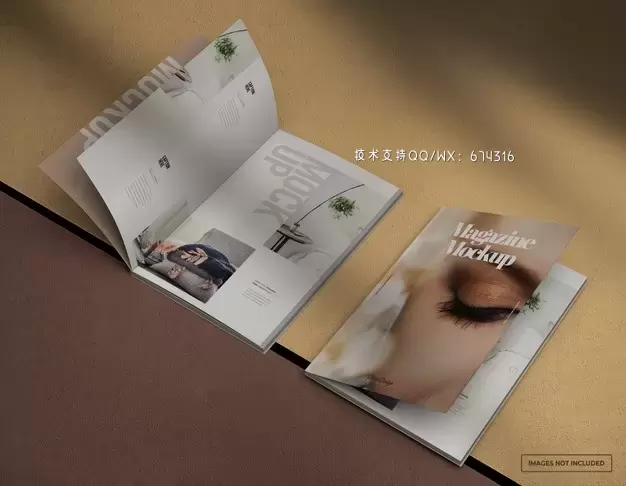 实物照片杂志内页样机（PSD）免费下载