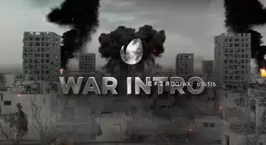AE模板-三维废墟军事战争轰炸展示介绍 War Intro插图