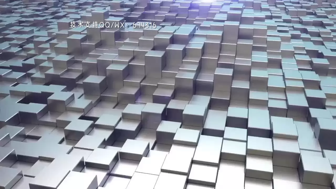 三维立方体翻转照片墙logo动画AE模板视频下载(含音频)插图