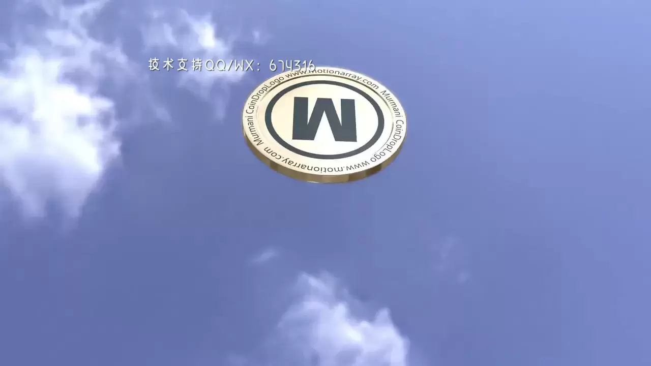 logo硬币抛起效果视频下载插图