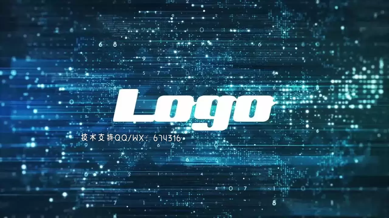 高科技设计和时尚的未来主义logo显示AE模板视频下载(含音频)插图