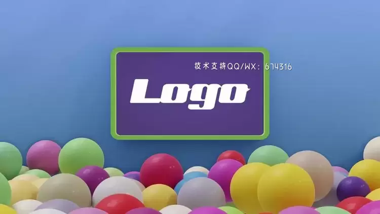 丰富多彩的弹跳LOGO标志动画ae模板视频下载(含音频)插图
