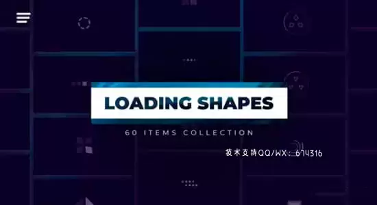 AE模板-60种独立加载读取MG图形动画 Loading Shapes插图