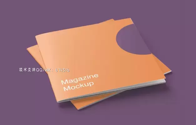 杂志/小册子封面设计样机 [psd]免费下载插图