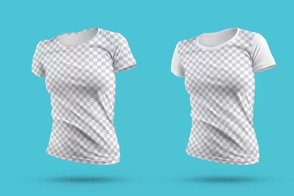 3D女式T恤服装图案设计样机 (psd)免费下载插图4
