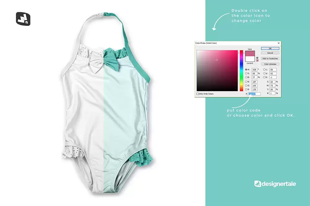 露背婴儿泳装服装样机 (psd)免费下载插图8