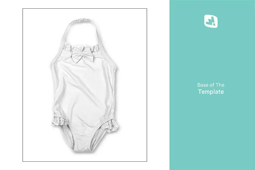 露背婴儿泳装服装样机 (psd)免费下载插图1