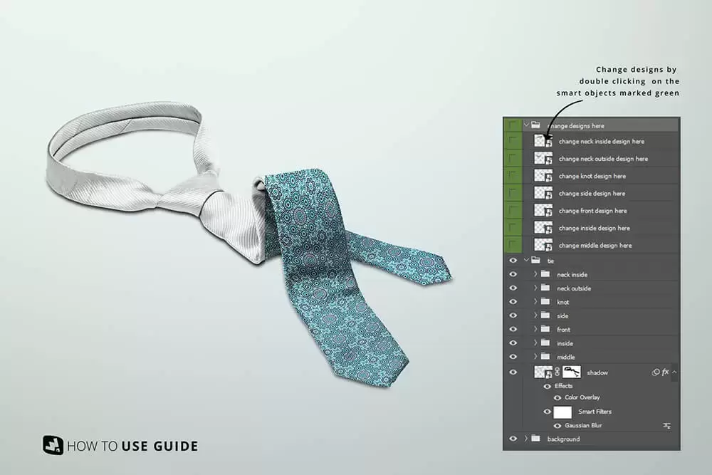 男士正装打结领带设计样机 (psd)免费下载插图9