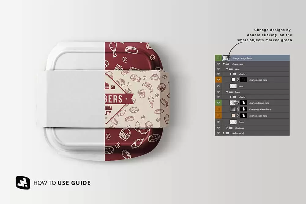 快餐食品容器包装设计样机 (psd)免费下载插图7