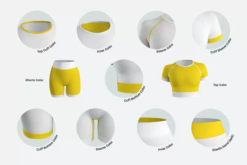 3D上衣和短裤运动服样机 (psd)免费下载插图7