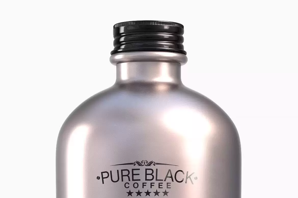 黑色塑料&金属圆瓶包装设计样机 (psd)免费下载插图7
