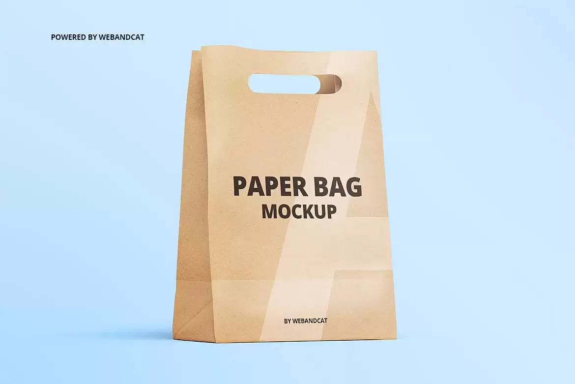 时尚高端逼真质感的牛皮纸袋购物袋包装设计VI样机展示模型mockups免费下载插图2