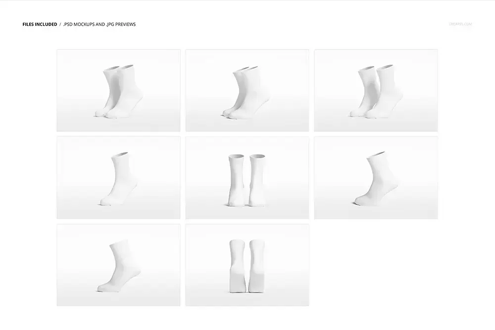 短款袜子设计样机套装[2.3GB,PSD]免费下载插图11
