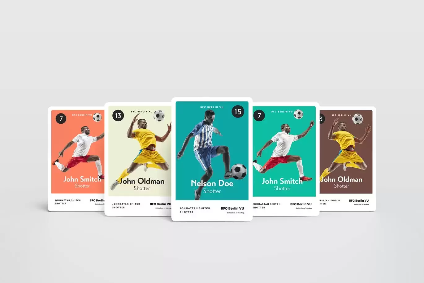 高品质的少见稀有欧洲杯世界杯欧冠中超甲A足球球星卡片包装设计VI样机展示模型mockups插图8
