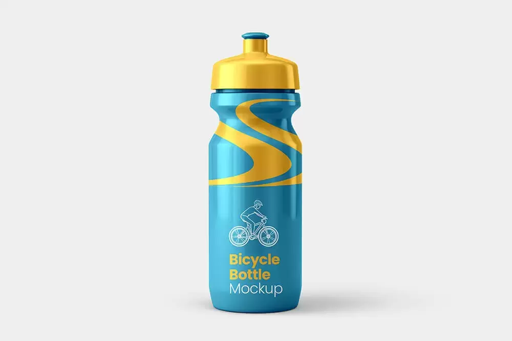 自行车饮水瓶外观包装设计样机模板 (psd)免费下载插图1