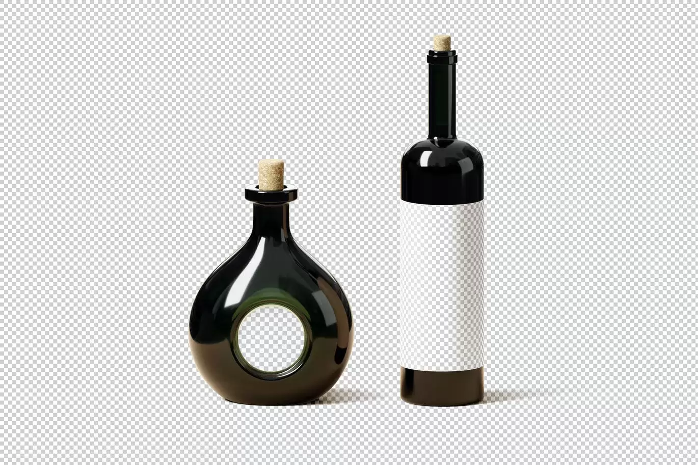 时尚高端专业的红酒葡萄酒洋酒酒瓶包装设计VI样机展示模型mockups免费下载插图2