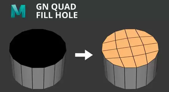 Maya插件-多边形封孔工具 GN Quad Fill Hole v4.18 Win插图
