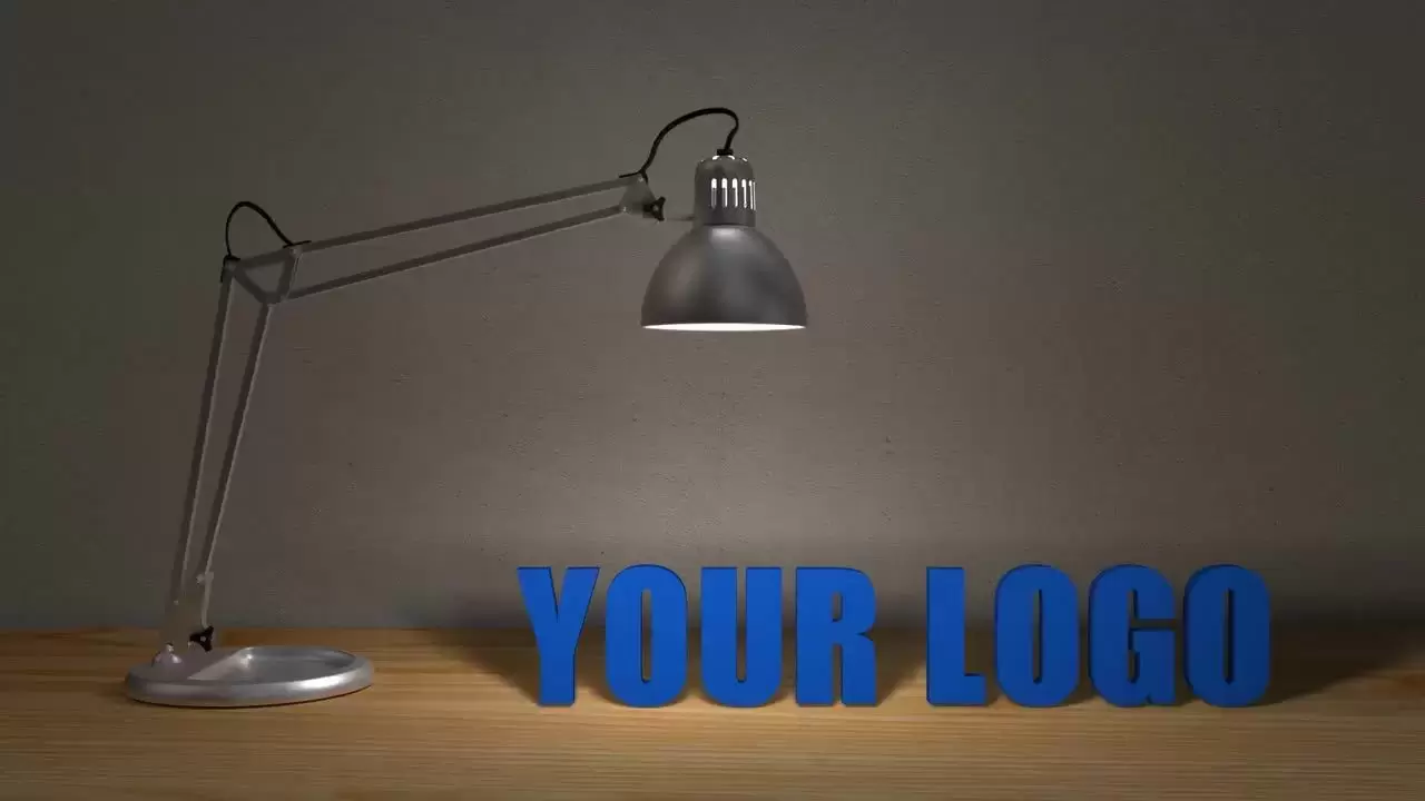 有趣时尚创意的台灯点亮展示LOGO标志AE模板视频下载插图