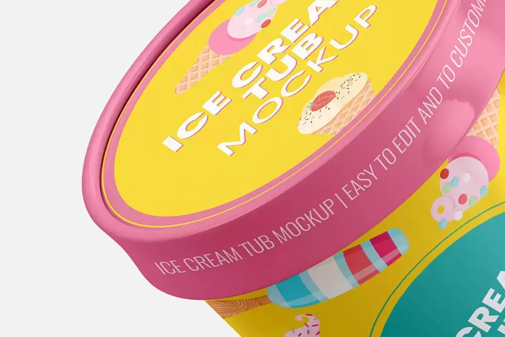冰淇淋雪糕杯包装设计样机 (psd)免费下载插图5