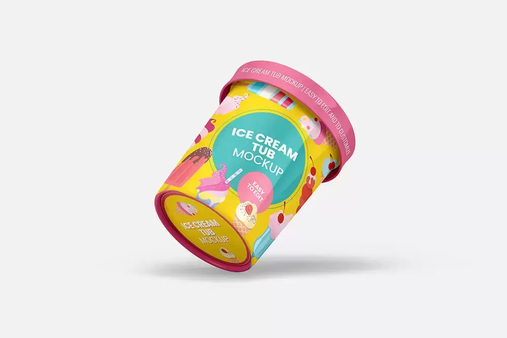 冰淇淋雪糕杯包装设计样机 (psd)免费下载插图12