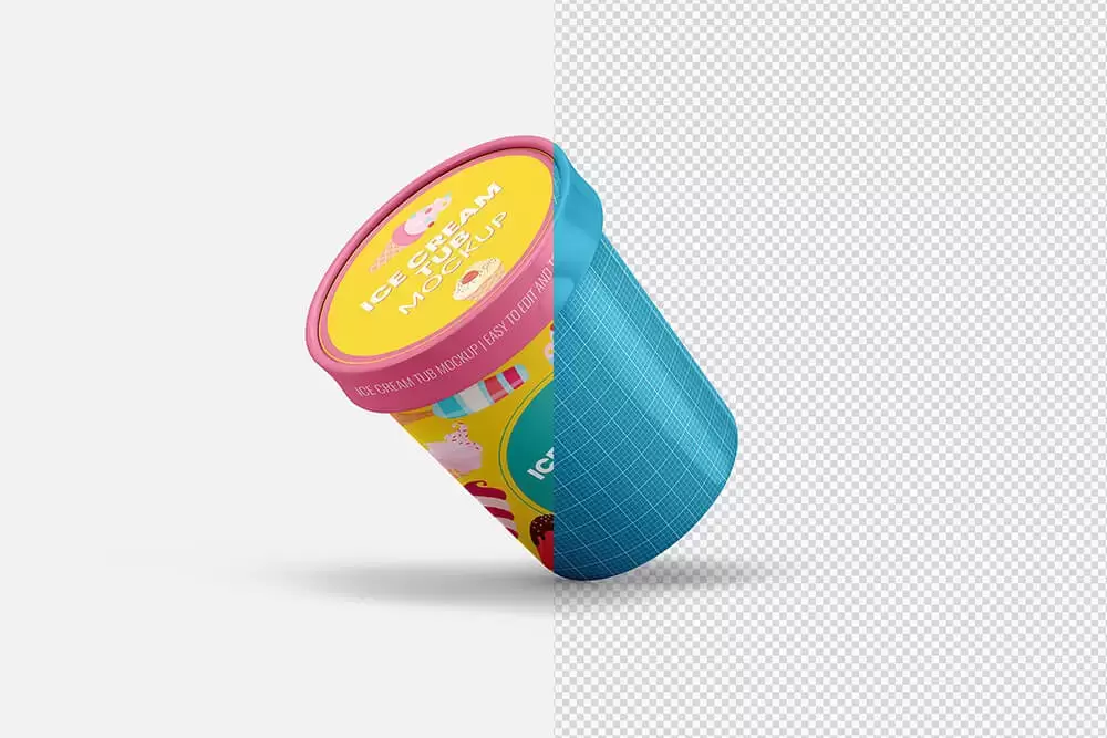 冰淇淋雪糕杯包装设计样机 (psd)免费下载插图6