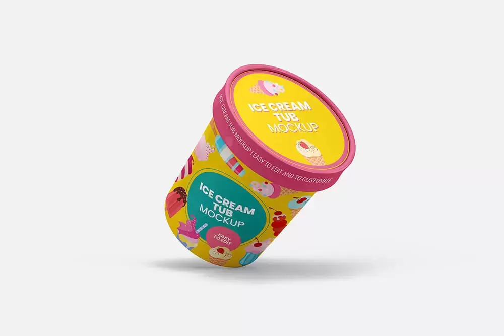 冰淇淋雪糕杯包装设计样机 (psd)免费下载插图11