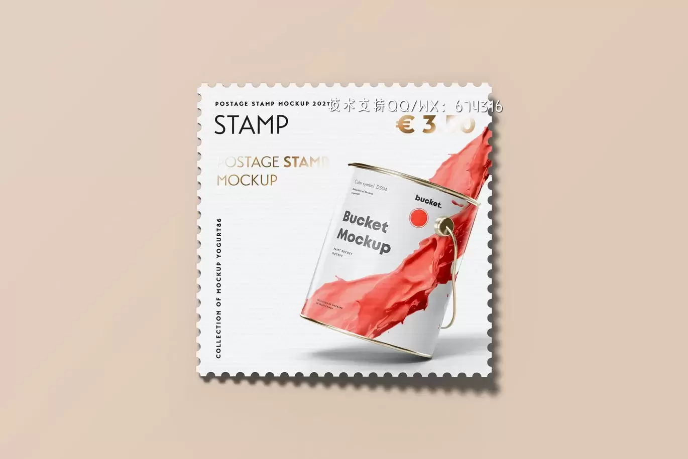 时尚高端专业的高品质邮票设计VI样机展示模型mockups免费下载插图14