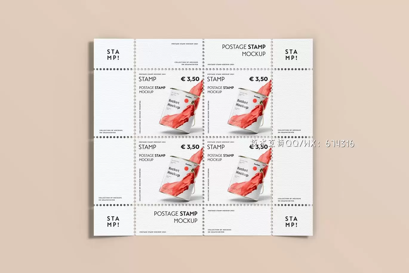 时尚高端专业的高品质邮票设计VI样机展示模型mockups免费下载插图10