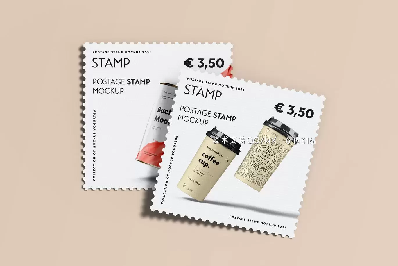 时尚高端专业的高品质邮票设计VI样机展示模型mockups免费下载插图3