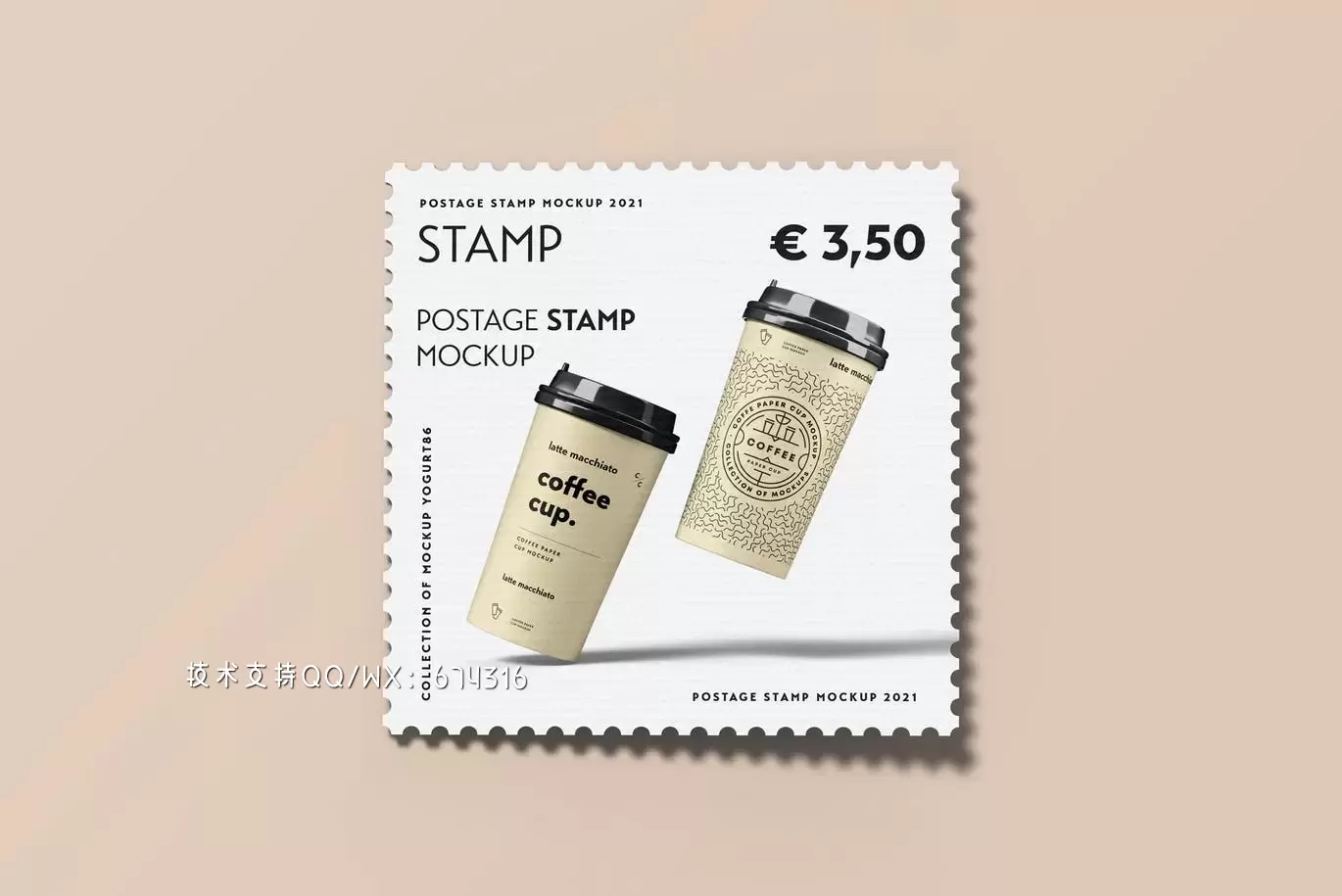 时尚高端专业的高品质邮票设计VI样机展示模型mockups免费下载插图1