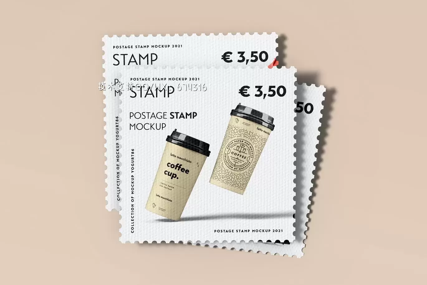 时尚高端专业的高品质邮票设计VI样机展示模型mockups免费下载插图4