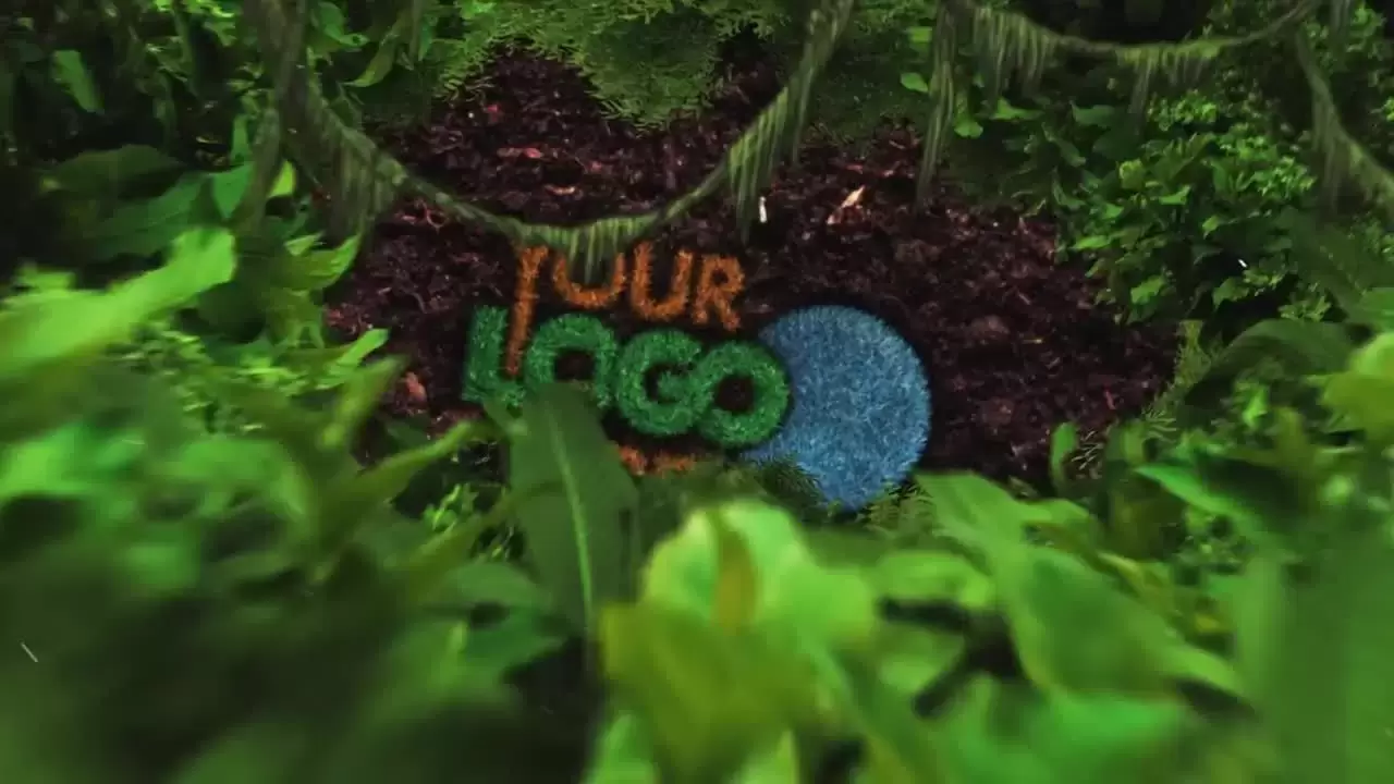 绿色植物主题的自然logo标志视频展示AE模板视频下载插图