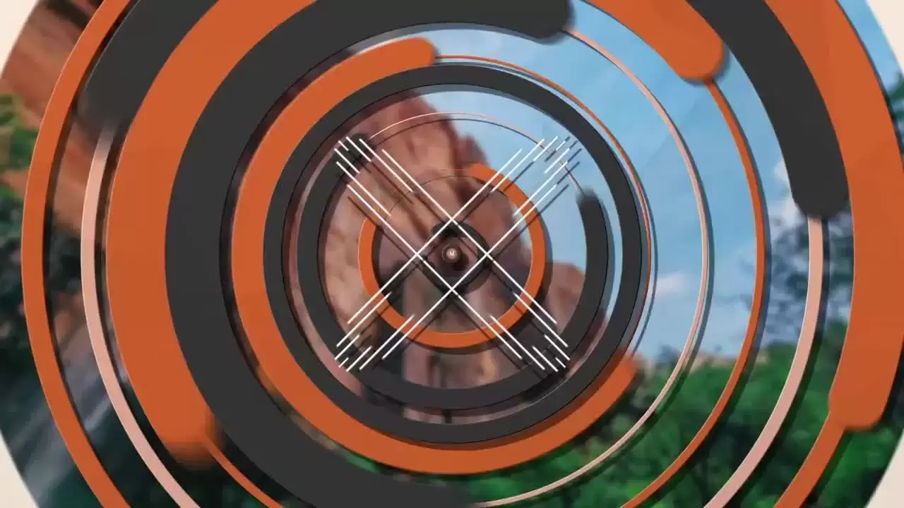 简洁圆环logo动画片头展示AE模板视频下载-附音频