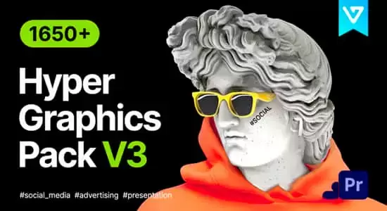 PR脚本-1650种时尚网络社交媒体LOGO标题图文排版设计动画 Hyper V3.1插图