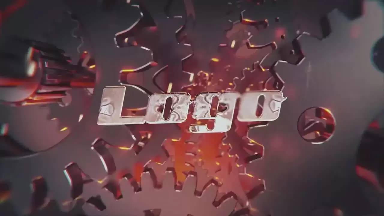 工业机械师LOGO标志AE模板视频下载-附音频