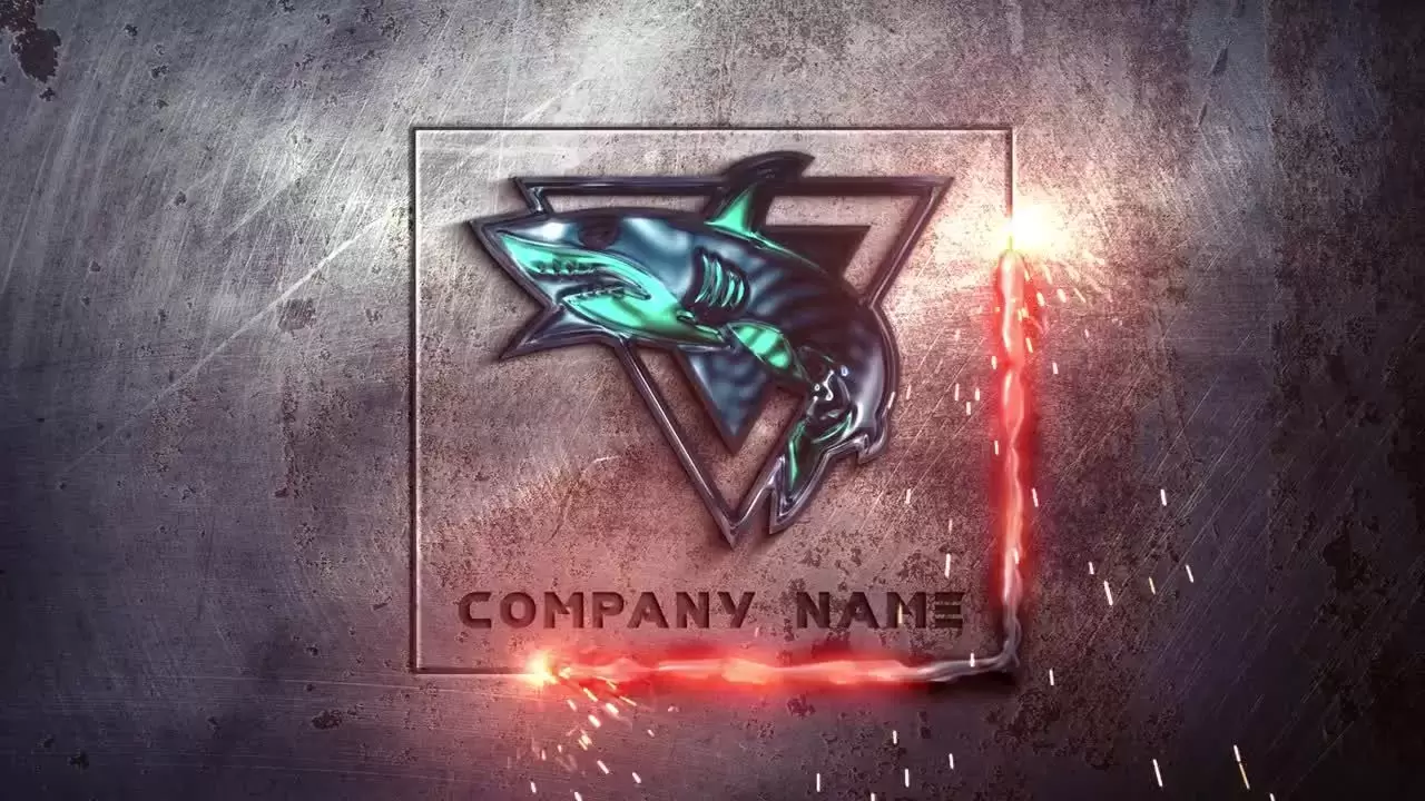 金属工业LOGO标志动画AE模板视频下载插图