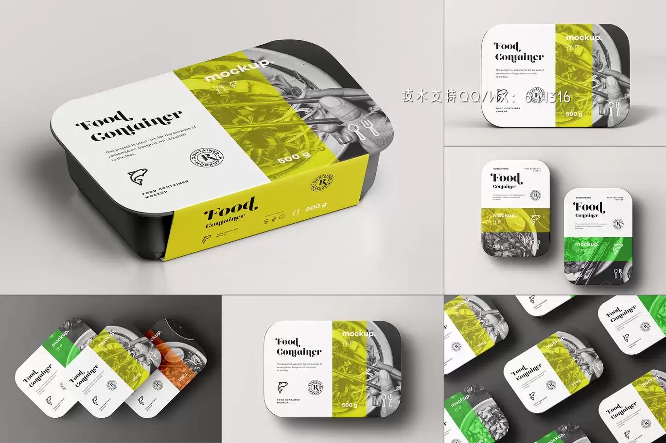高品质的外卖食品包装设计VI样机展示模型mockups Vol.3免费下载