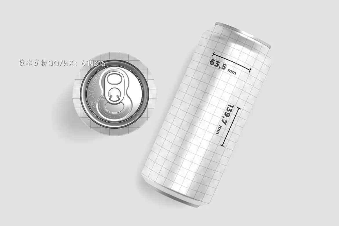 易拉罐汽水饮料包装样机(PSD)免费下载
