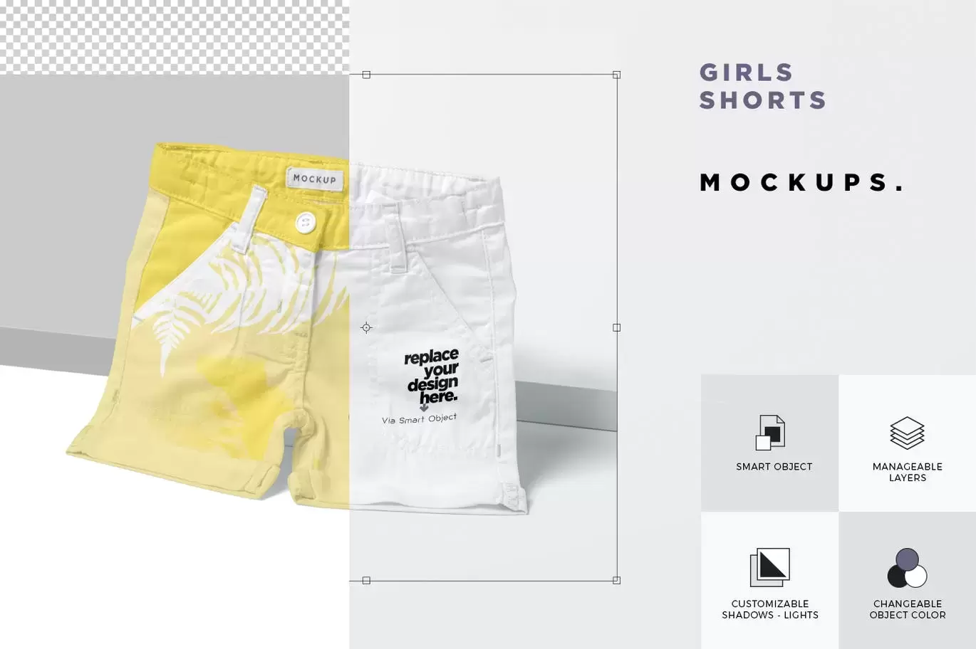时尚高端女士短裤热裤服装设计VI样机展示机模型mockups免费下载插图2