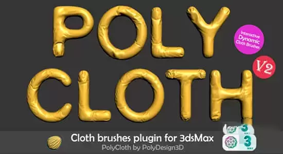 PolyCloth v2.06 真实物理布料动画模拟3DS MAX插件插图