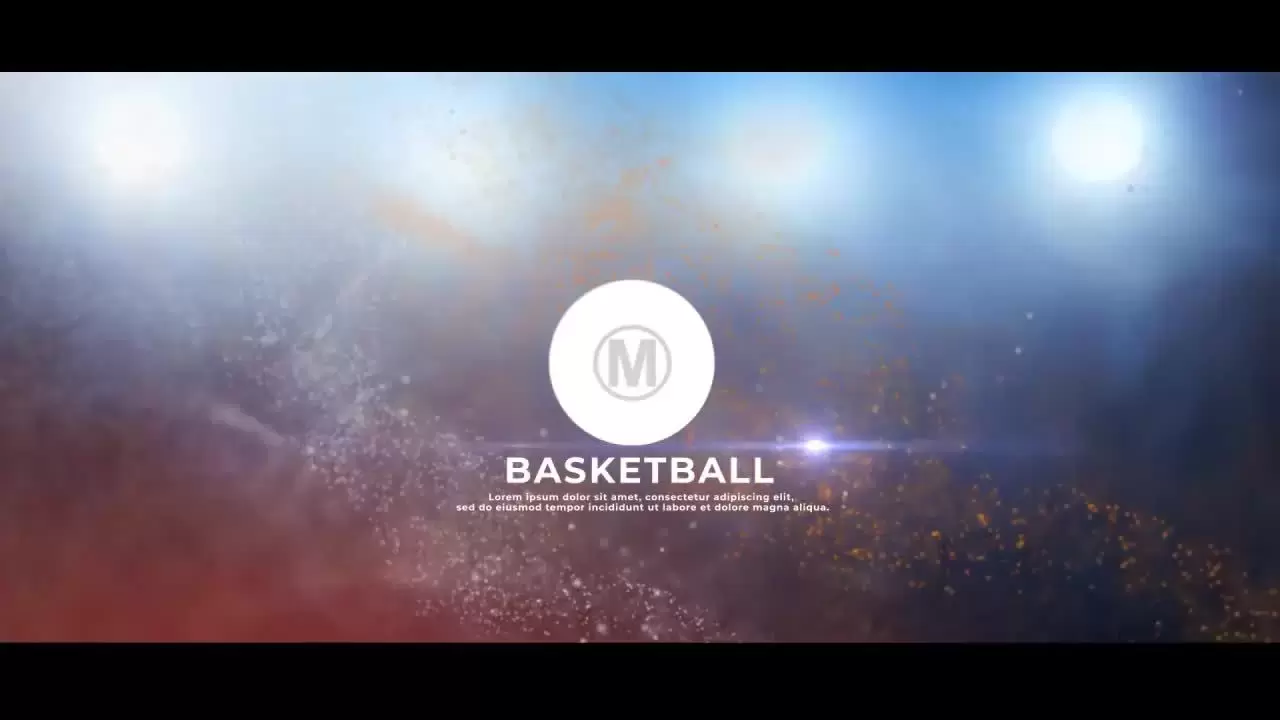 体育运动宣传视频片头篮球logo展示ae模板视频下载-附音频插图